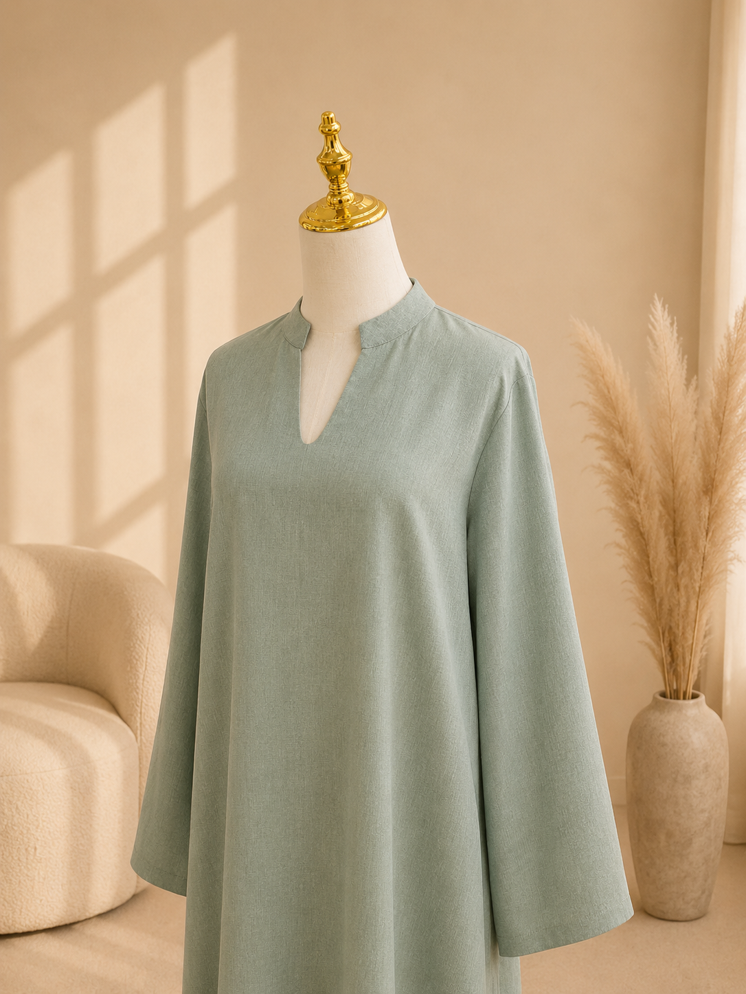 Ease Luxe Abaya- Sage Mist - Image 2