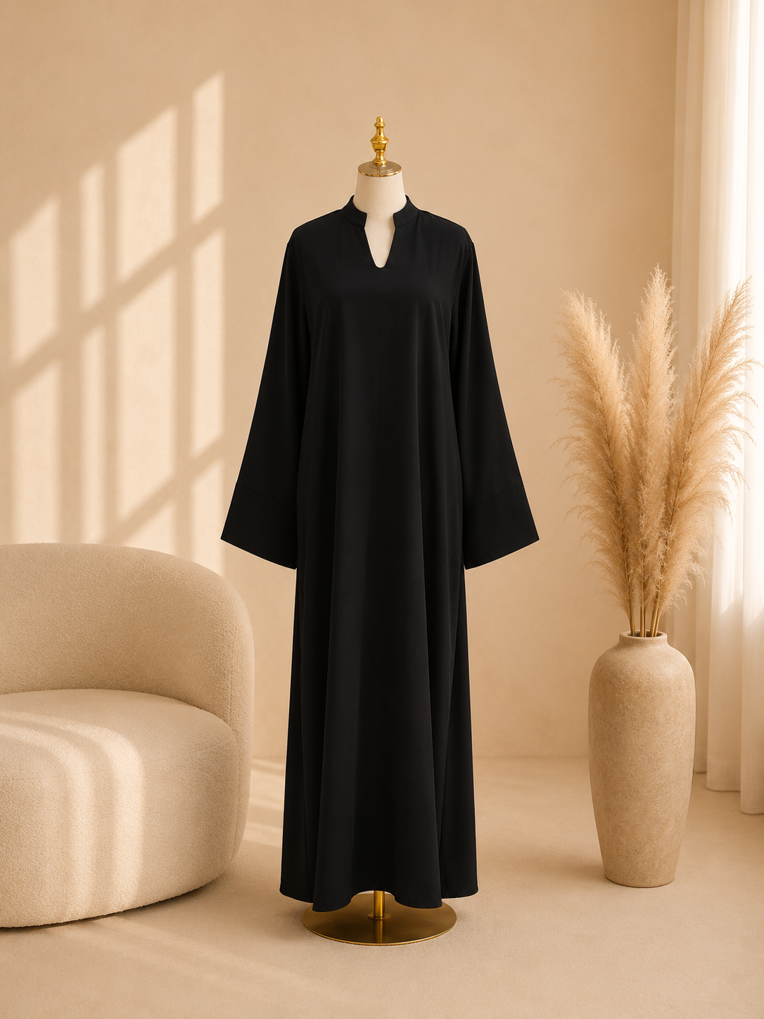 Ease Luxe Abaya- Midnight Black