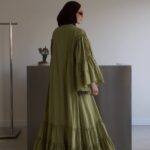 Amal Ribbed Dress- Olive