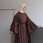 Amal Ribbed Dress- Chocolate Brown