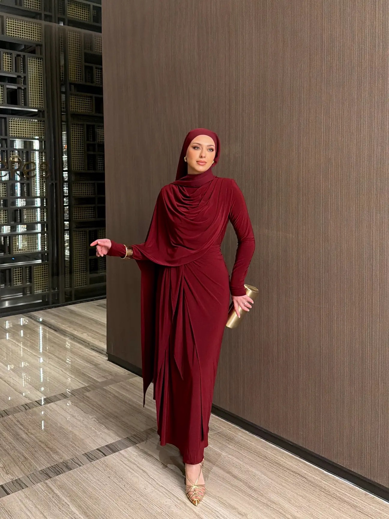 Selene Drape Dress - Image 4